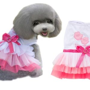 Pink lips dog dress
