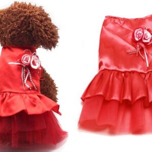 Velvet dog dress 45 cm