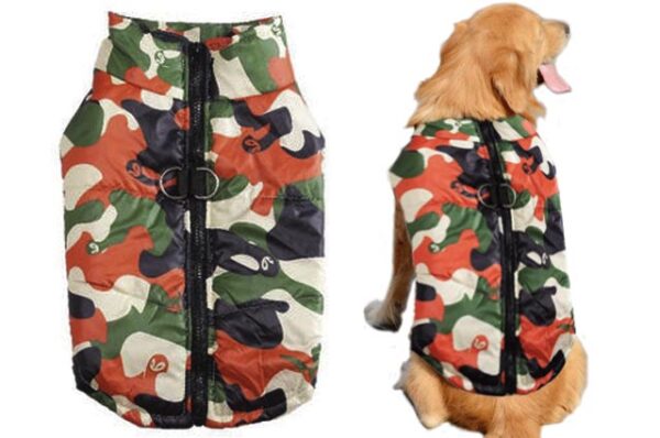 Camouflage dog jacket