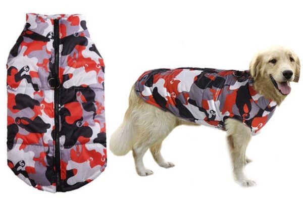 Camouflage dog jacket