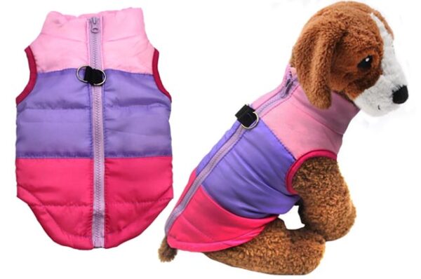 Tricolor dog jacket