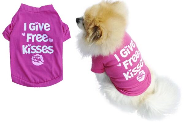 Free kisses dog shirt 20cm, 26cm, 30cm, 37cm