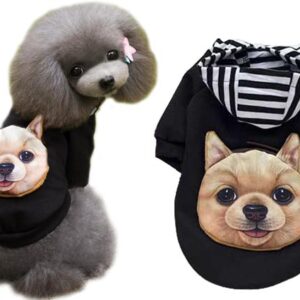 Smart dog sweatshirt with 3D wallet