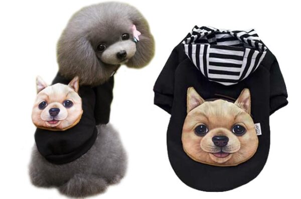 Smart dog sweatshirt with 3D wallet