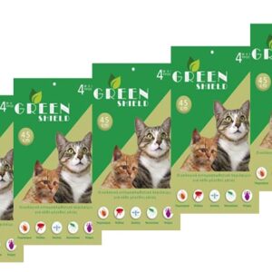 5 Pieces Green Shield Anti Parasitic Cat Collar