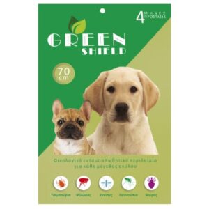 Antiparasitic dog collar Green Shield black