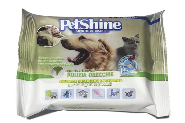 PetShine cat and dog ear cleaning wipes 15 pcs