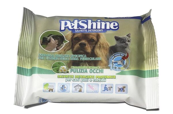 PetShine eye cleaning wipes for dogs and cats 15 pcs