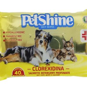 PetShine - Clorexidine cleaning wipes, 40 pieces