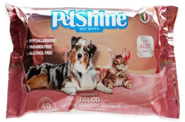 Cleaning wipes PetShine – Talco, 40 pieces