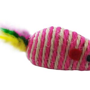 Cat ball mouse toy made of twine