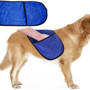 Absorbent towel for dogs and cats Paw with hand slots 65x23cm