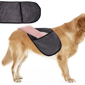 Absorbent towel for dogs and cats Paw with hand slots 65x23cm