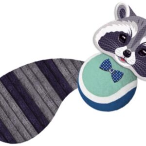 Racoon 32cm dog toy with tennis ball