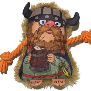 Viking plush dog toy 17cm with rope