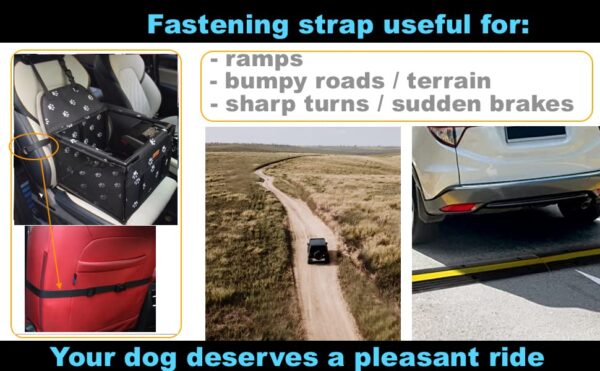 GoBuyer Waterproof Pet Dog Car Seat Booster Carrier with Seat Belt Harness and Headrest Strap for Puppy Cat - Image 5