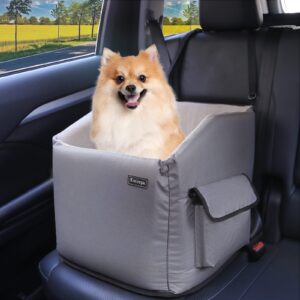 Lookout Pet Car Booster Seat, Elevated Dog Car Seats for Small Dogs, Travel Car Booster Seat for Dogs, Suitable for Cars, Trucks and SUVs Front and Back Seat