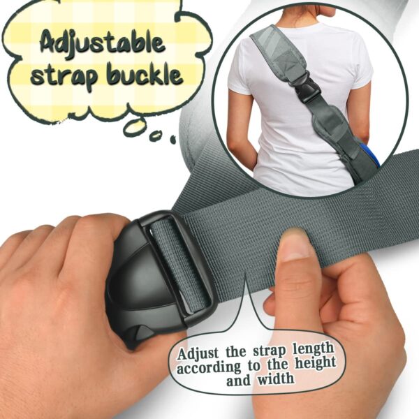 Dog Cat Sling Carrier, Adjustable Padded Shoulder Strap, with Mesh Pocket for Outdoor Travel (S - Up to 5 lbs, Coffee - Grey - Image 6